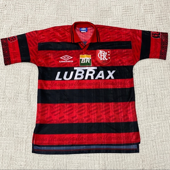 Umbro Flamengo FC Brazil Petrobras #11 Soccer Lubrax VINTAGE Jersey Adult XL